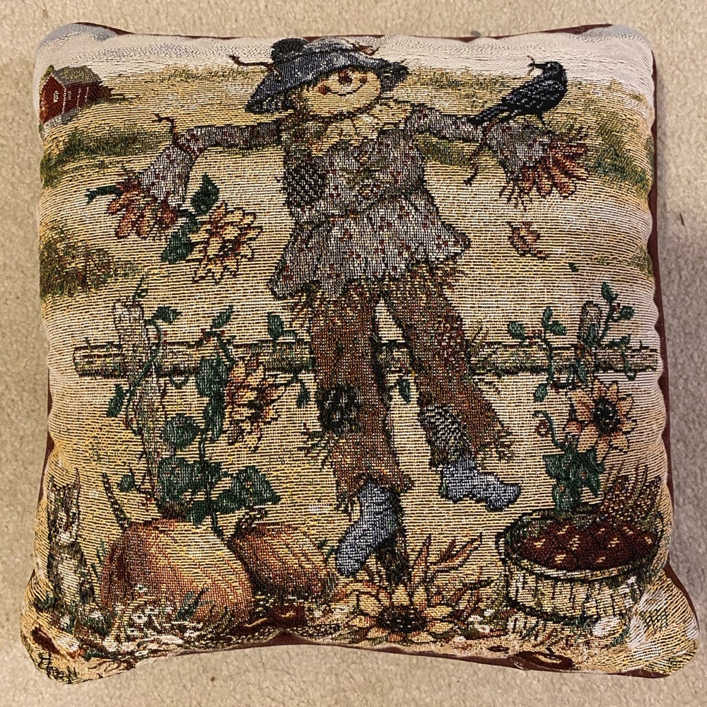 Scarecrow Throw Pillow Decorative